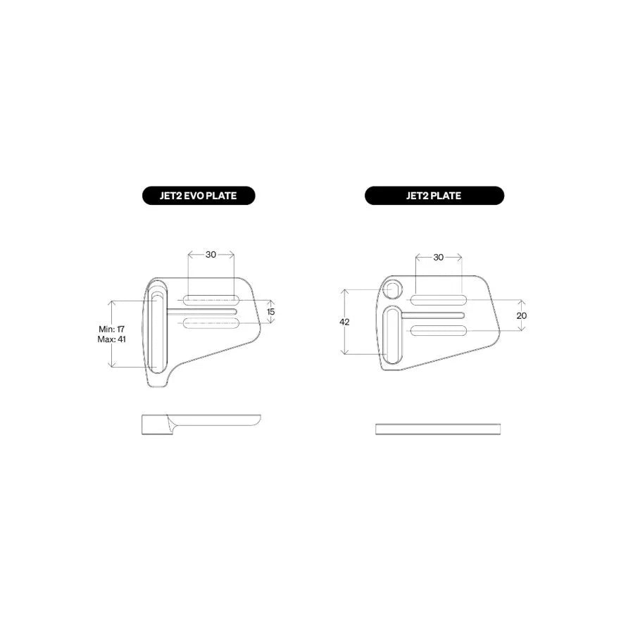 Prolongateurs de Cintre DEDA JET2 EVO Carbone Taille M 370mm