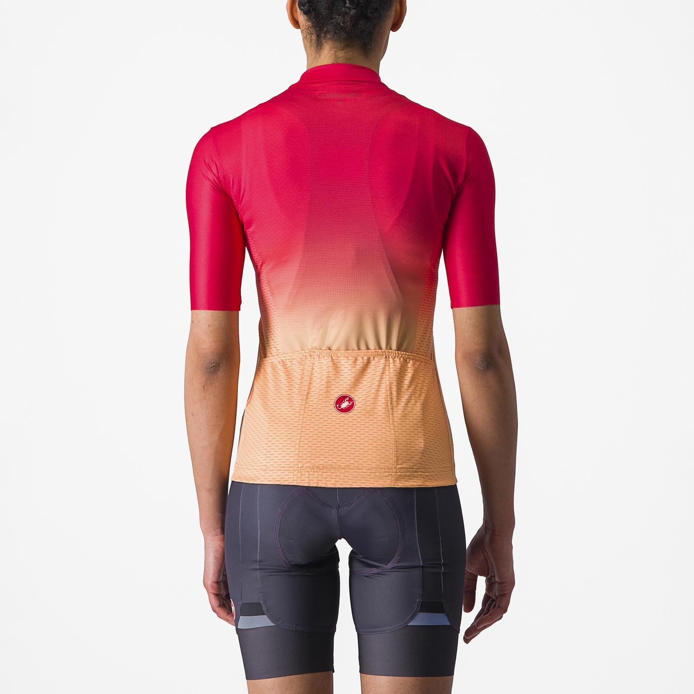 Maillot CASTELLI SALITA Femme Manches Courtes Rose/Orange