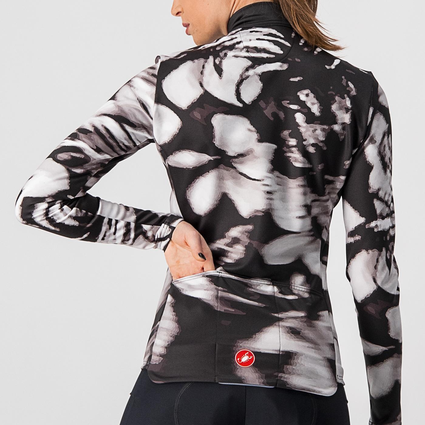 Maillot CASTELLI UNLIMITED THERMAL Femme Manches Longues Noir/Blanc
