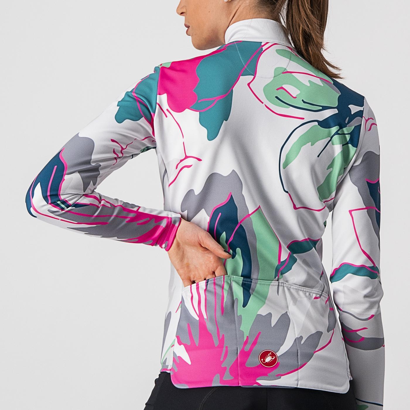 Maillot CASTELLI UNLIMITED THERMAL Femme Manches Longues Gris/Bleu