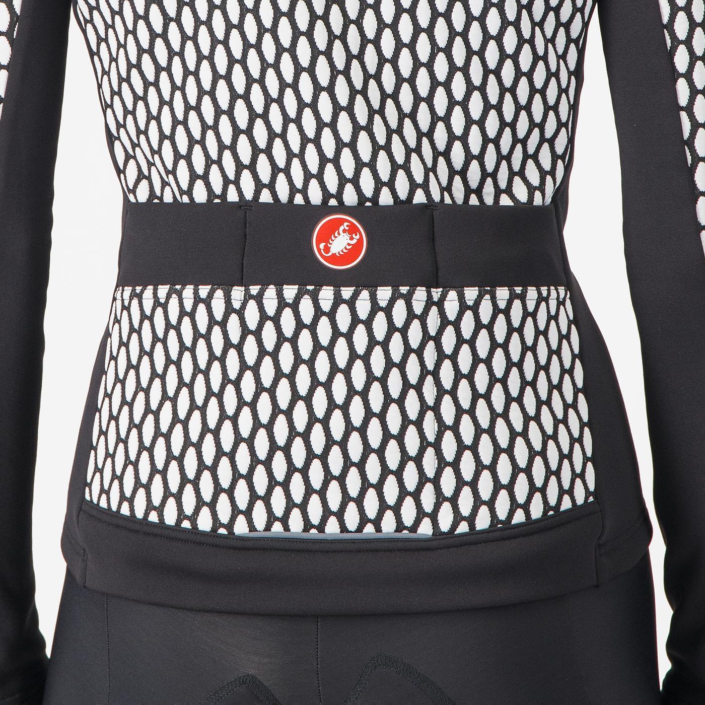 Maillot CASTELLI SFIDA 2 Femme Manches Longues Noir/Blanc