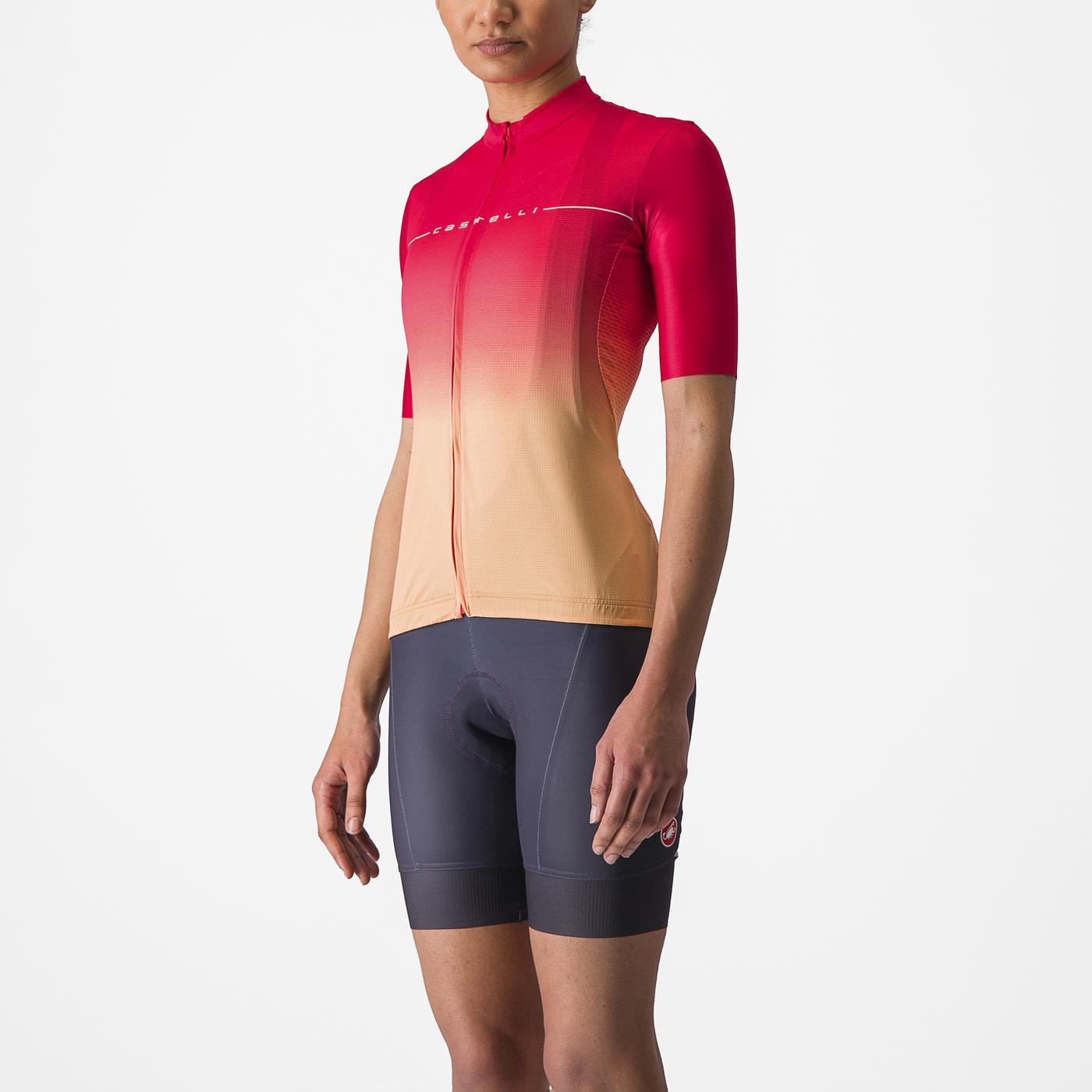 Maillot CASTELLI SALITA Femme Manches Courtes Rose/Orange