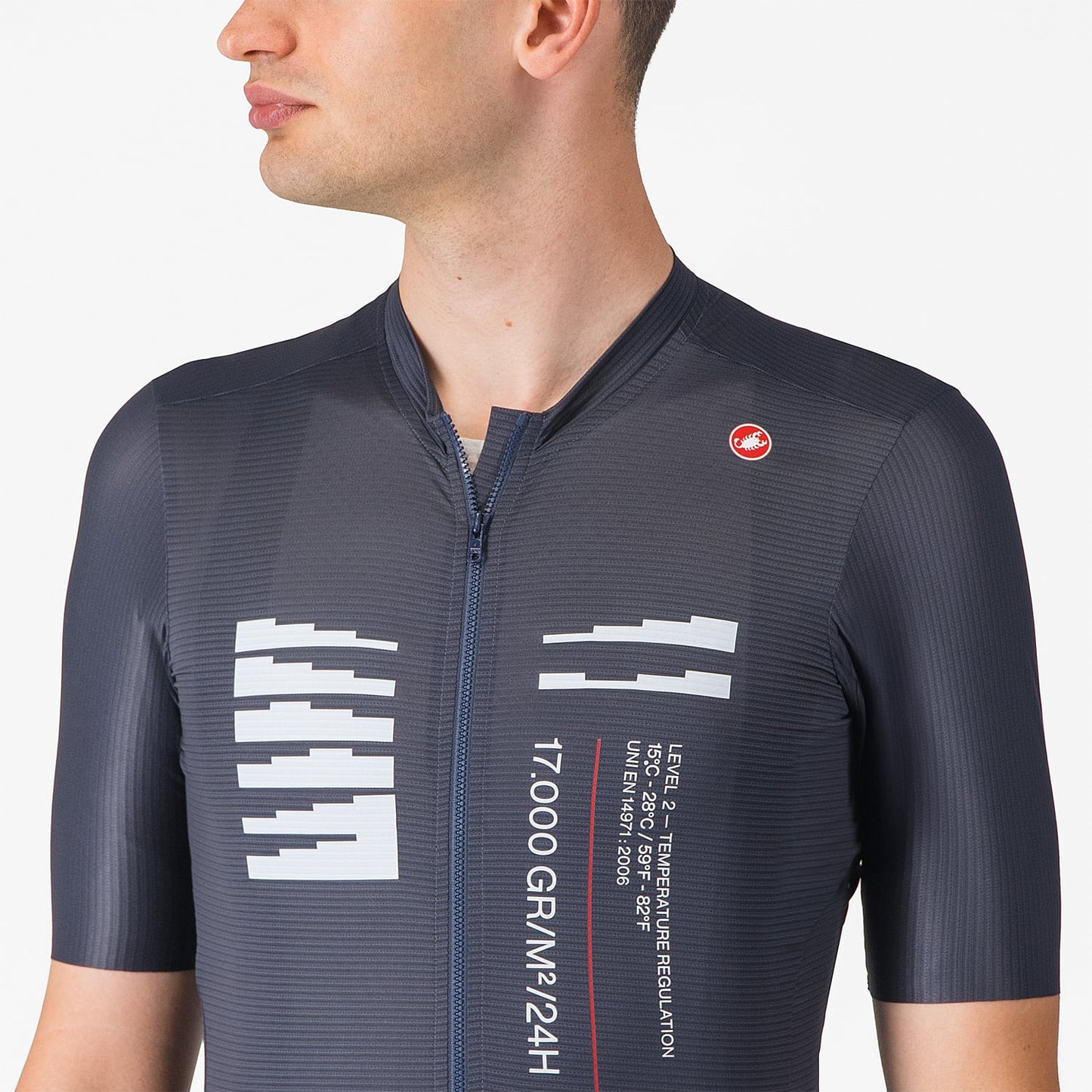 Maillot CASTELLI ESPRESSO R--A/D Manches Courtes Bleu