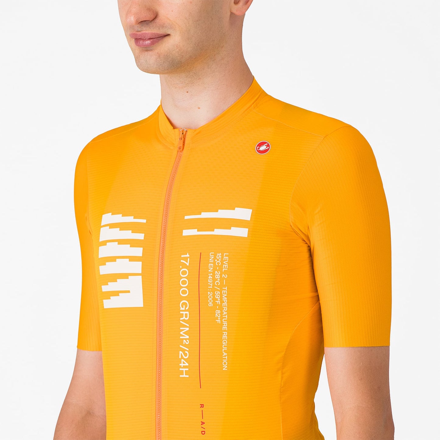 Maillot CASTELLI ESPRESSO R--A/D Manches Courtes Orange