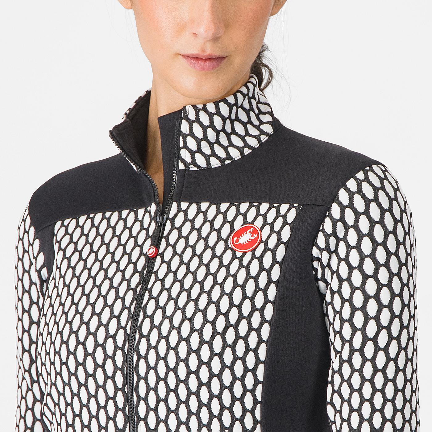 Maillot CASTELLI SFIDA 2 Femme Manches Longues Noir/Blanc