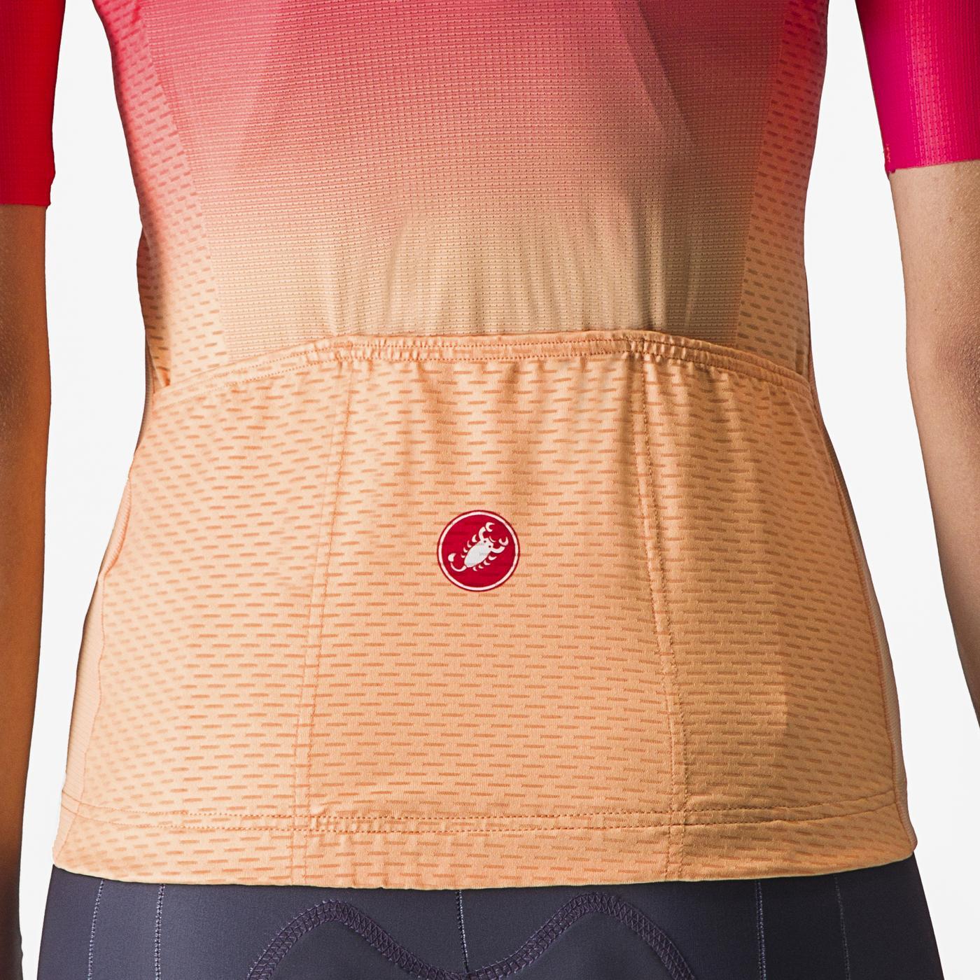 Maillot CASTELLI SALITA Femme Manches Courtes Rose/Orange