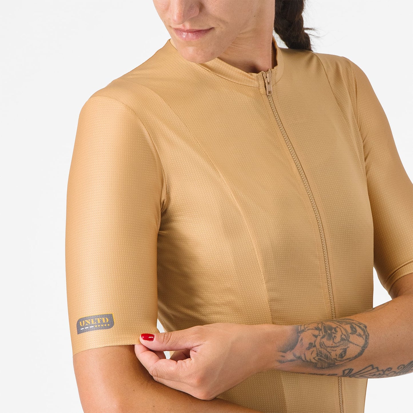 Maillot CASTELLI UNLIMITED Femme Manches Courtes Marron