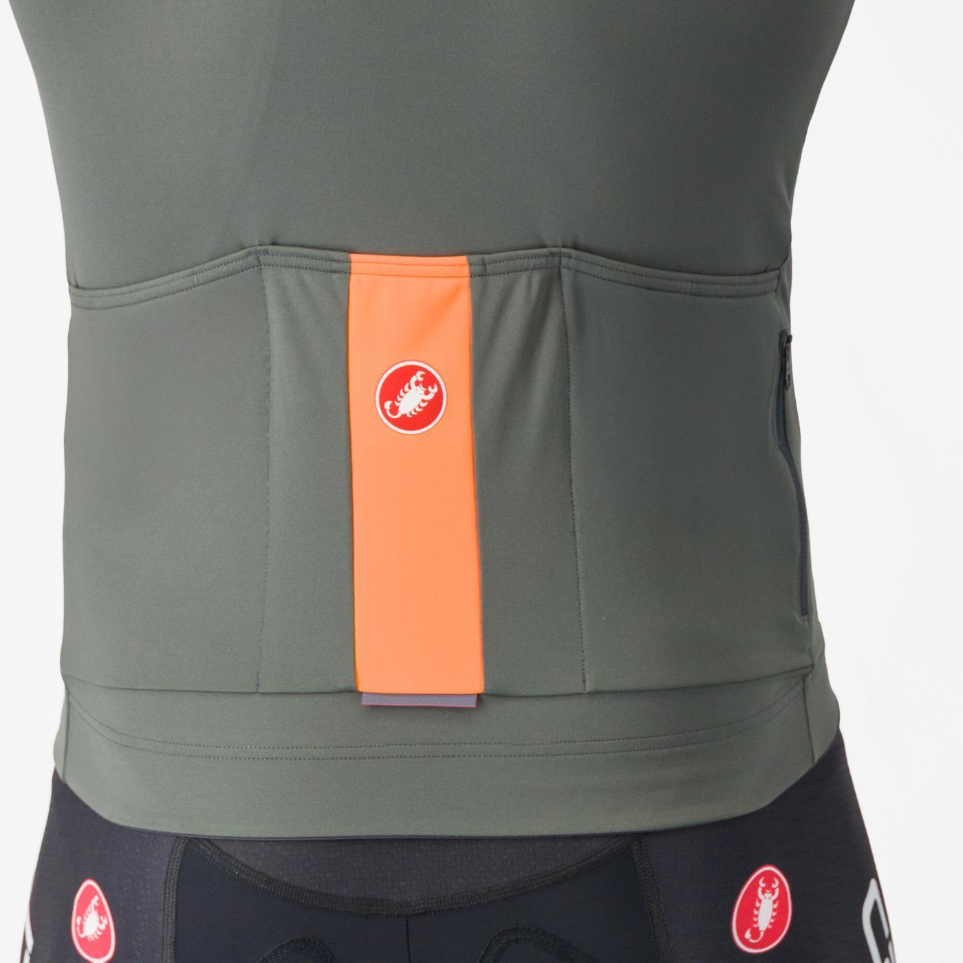 Maillot CASTELLI PROLOGO LITE Manches Courtes Gris/Orange