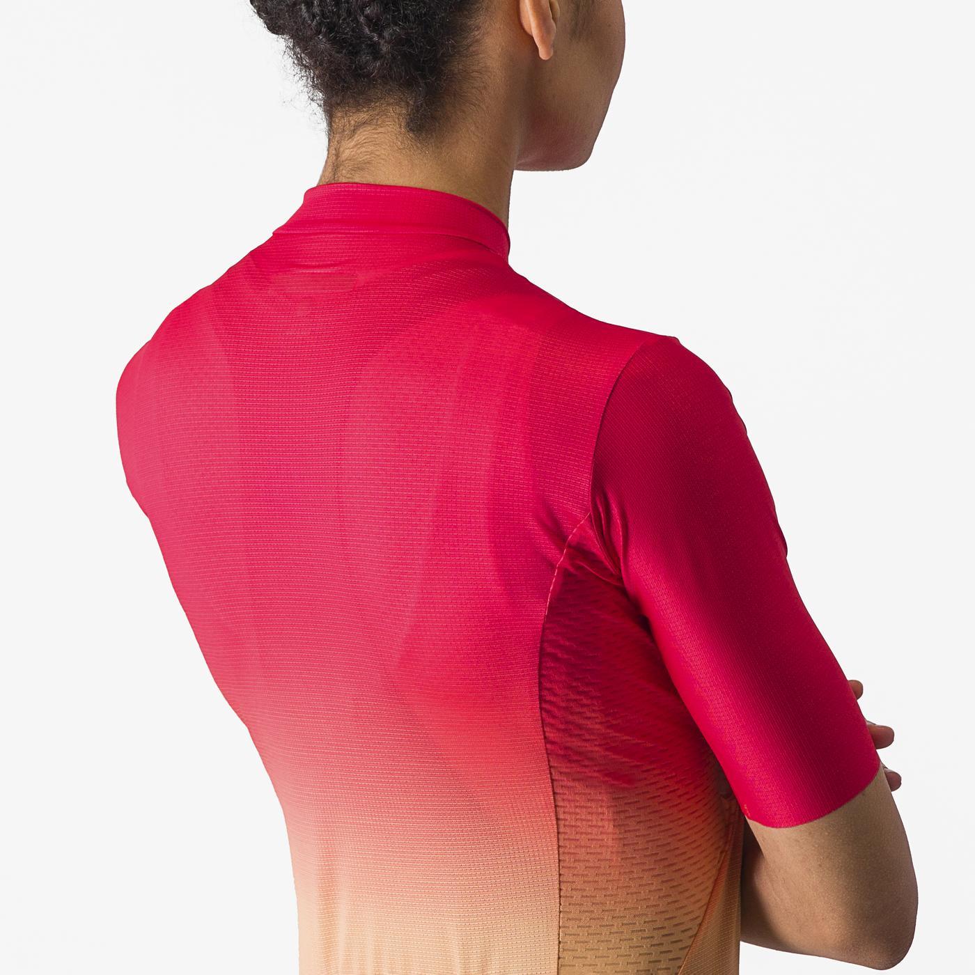 Maillot CASTELLI SALITA Femme Manches Courtes Rose/Orange