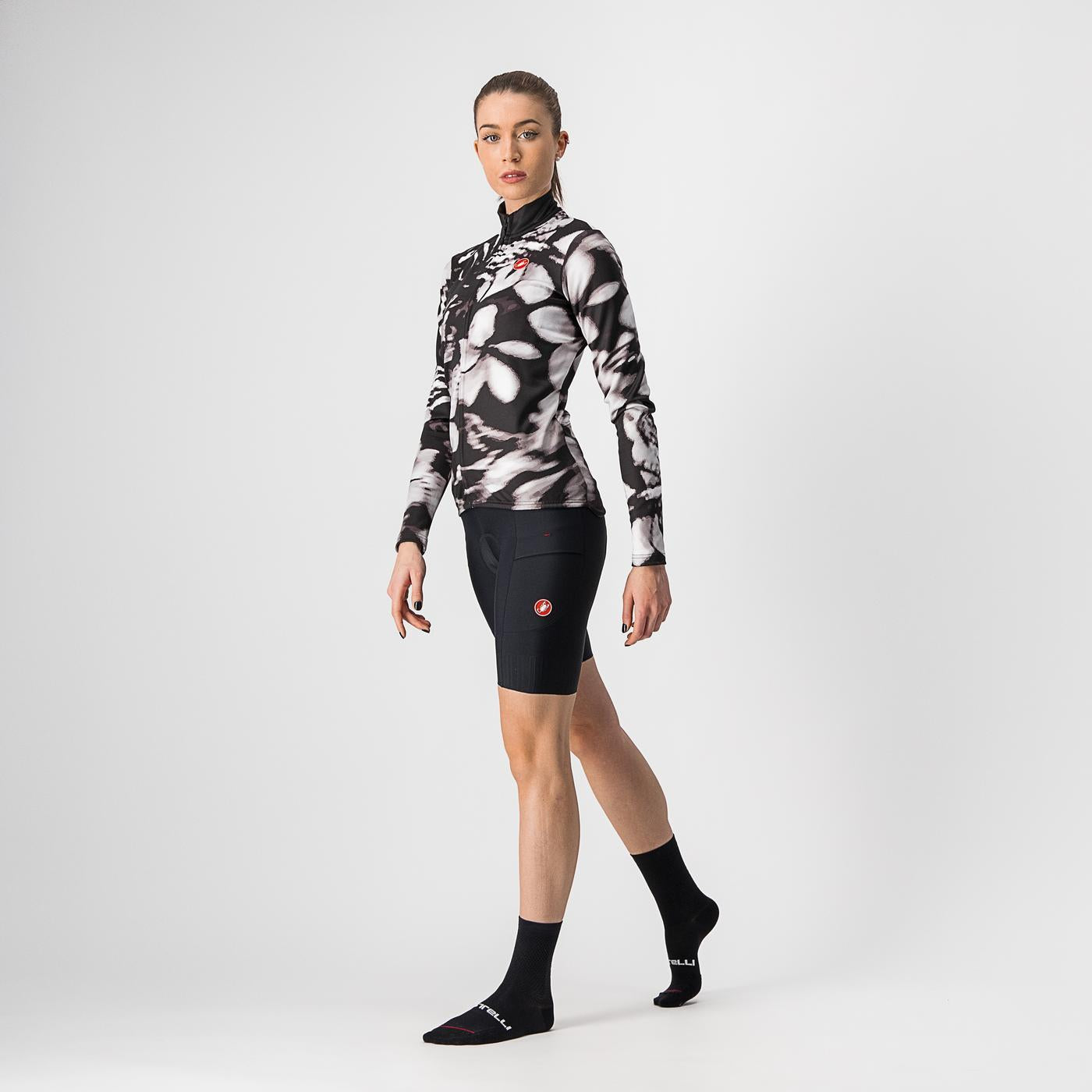 Maillot CASTELLI UNLIMITED THERMAL Femme Manches Longues Noir/Blanc