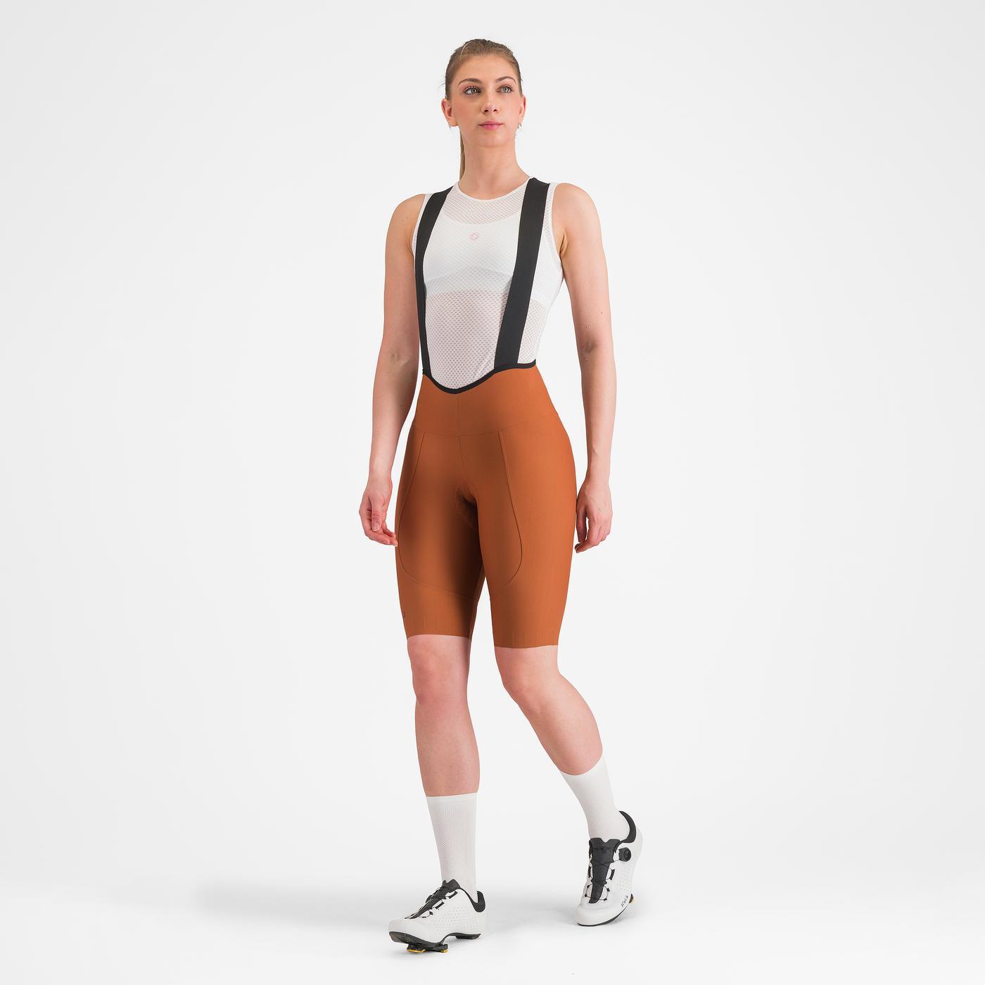 Cuissard Court à Bretelles CASTELLI ESPRESSO W DT Femme Marron