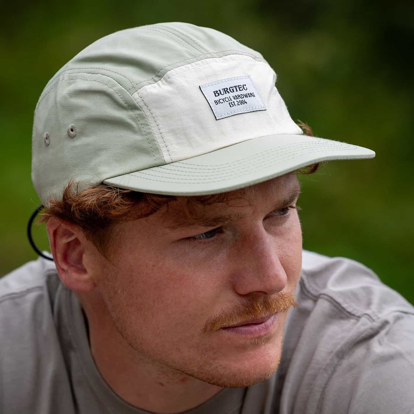 Casquette BURGTEC COURIER FIVE PANEL Crème Pistache