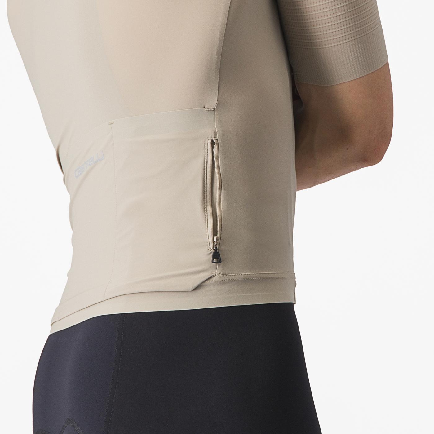 Maillot CASTELLI PREMIO Manches Courtes Beige