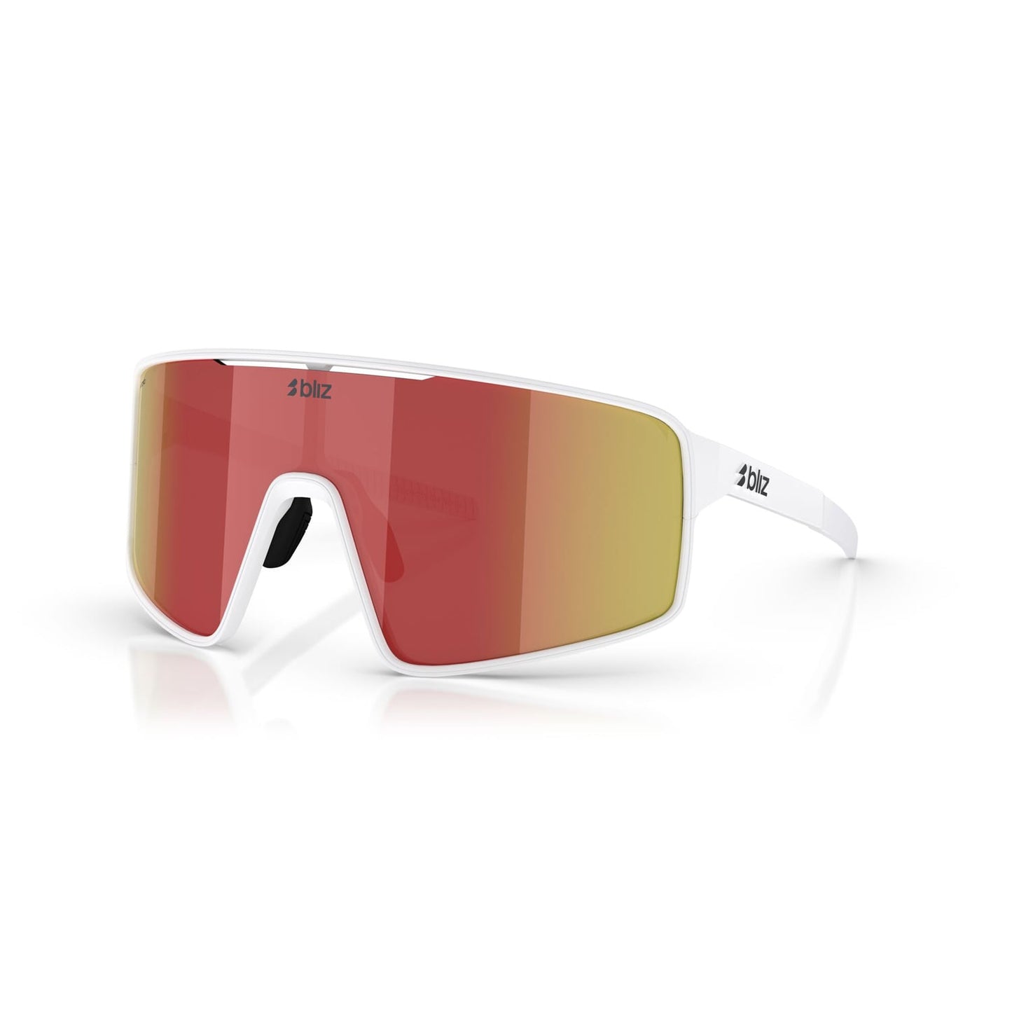 Lunettes BLIZ P001 Blanc Matt Ecran Marron Rouge Iridium