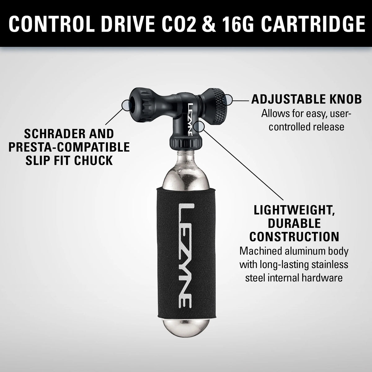 Percuteur CO2 LEZYNE CONTROL DRIVE CO2 Rouge