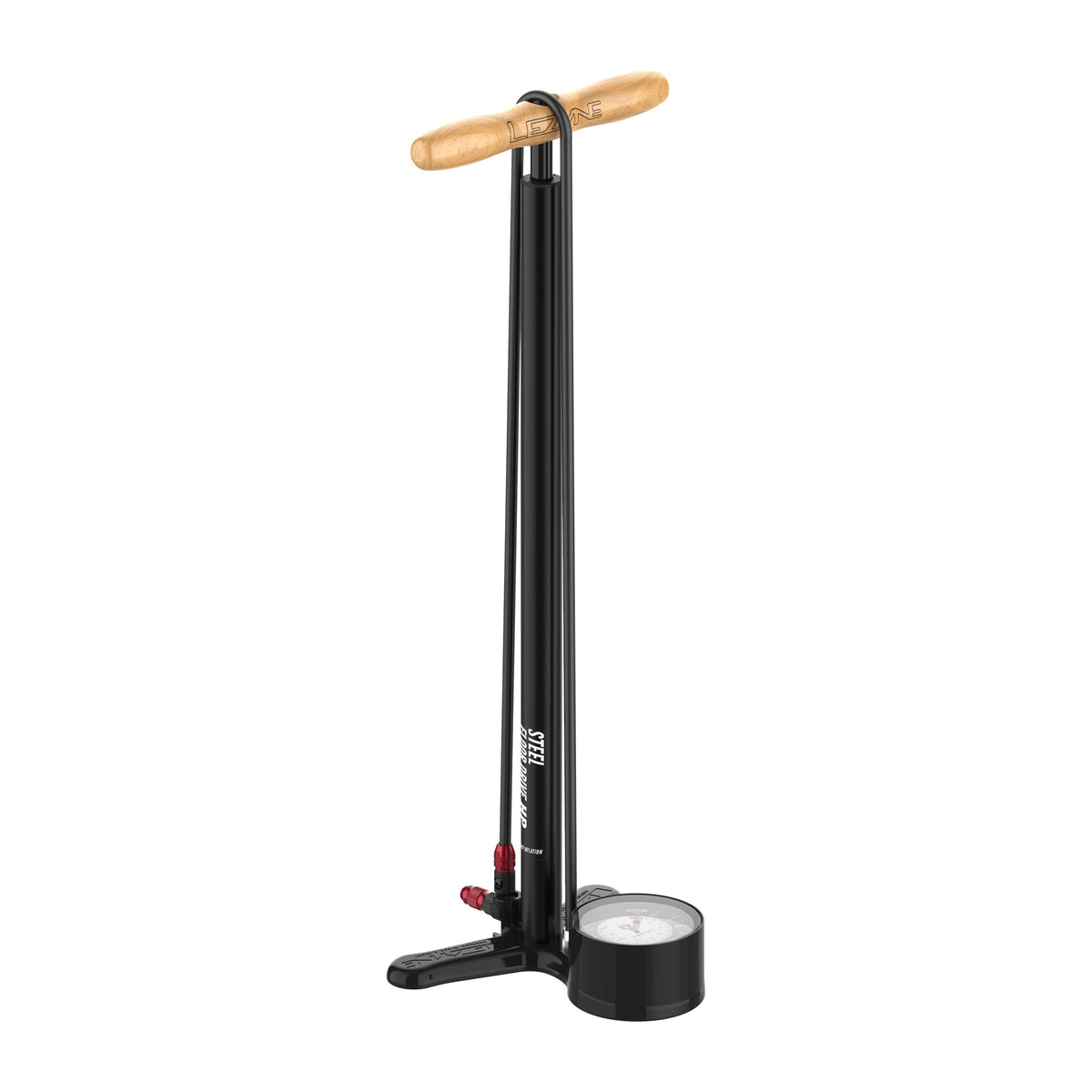 Pompe à Pied LEZYNE STEEL FLOOR DRIVE Presta Speed Chuck Noir