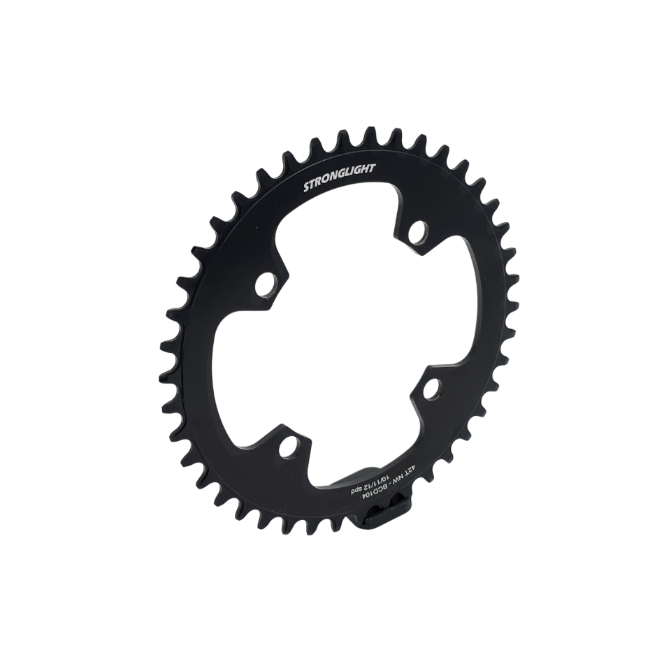 Plateau Mono 11/12V STRONGLIGHT 4 Trous 104mm Acier