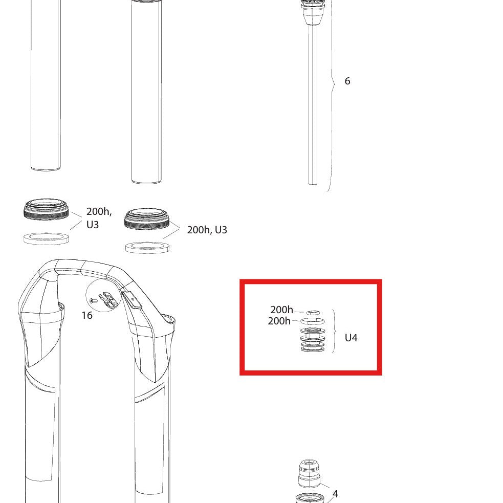 Kit Upgrade Sealhead pour Fourche ROCKSHOX SID 32 mm SID RLC A1(2017-2019)/RL B1-B2(2017-2019)/B4(2020+)