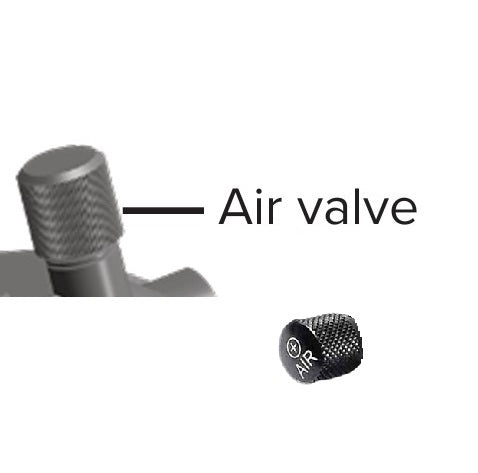 Bouchons de valves Schrader V BIKE - aluminium noir Bouchons de valves Schrader V BIKE - aluminium noir
