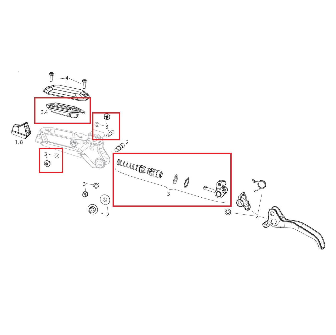 Kit de Pièces Internes pour Levier SRAM MAVEN BRONZE B1