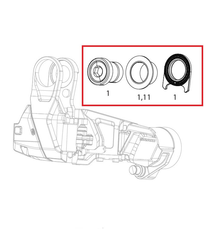 Kit Vis de Fixation de Dérailleur Arrière SRAM RED XPLR AXS E1