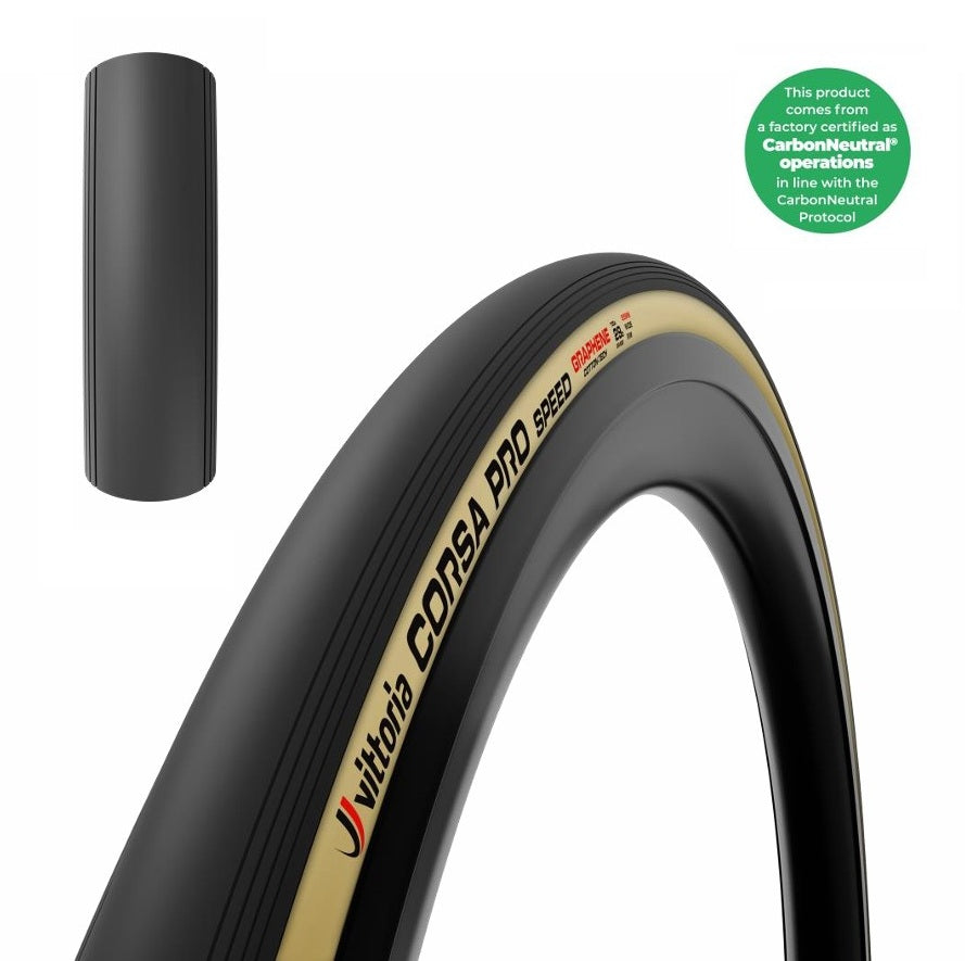 Pneu VITTORIA CORSA PRO SPEED WIDE Graphene G2.0 700x29c Tubeless Ready Souple Beige