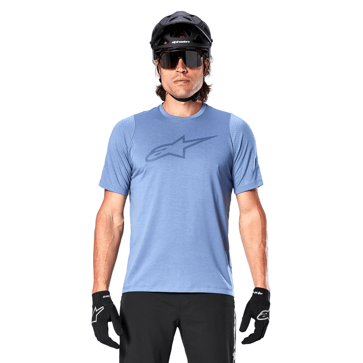 Maillot ALPINESTARS A-DURA ASTAR Manches Courtes Bleu