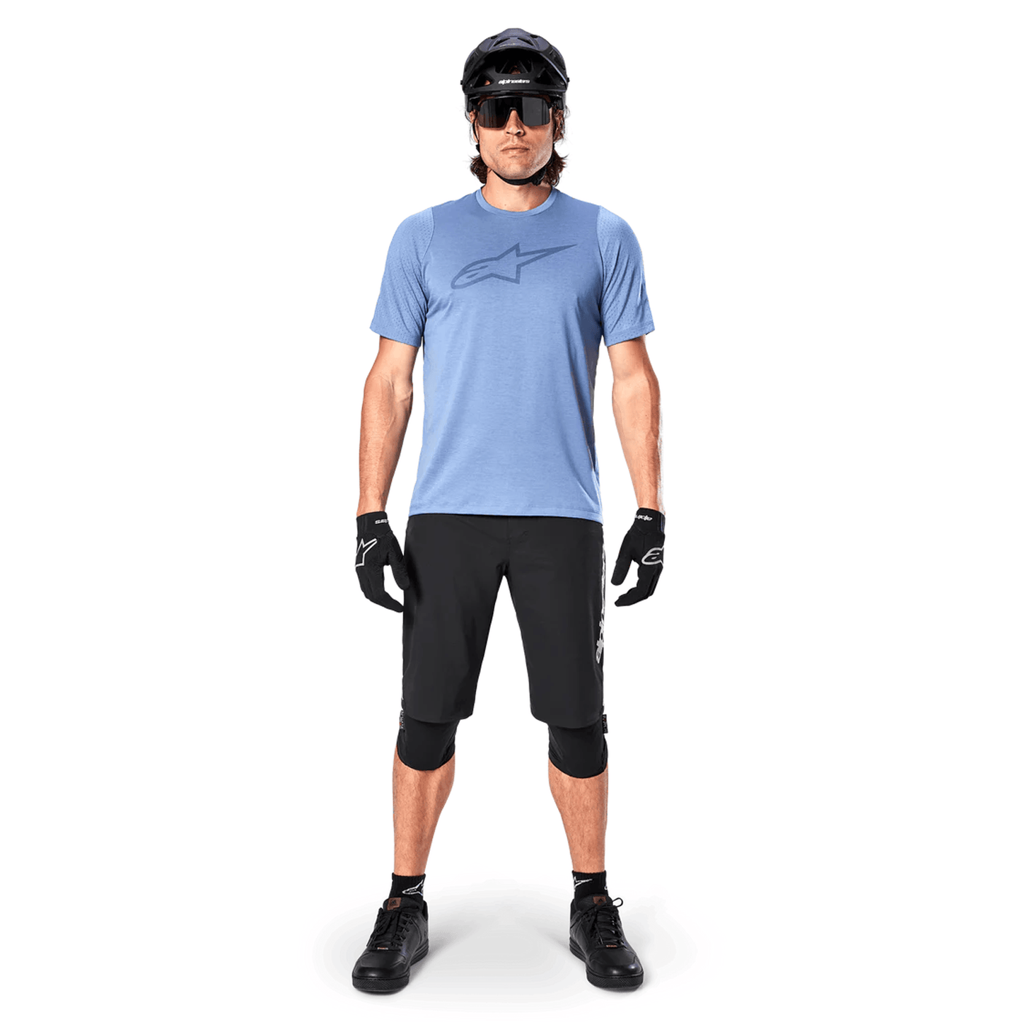 Maillot ALPINESTARS A-DURA ASTAR Manches Courtes Bleu