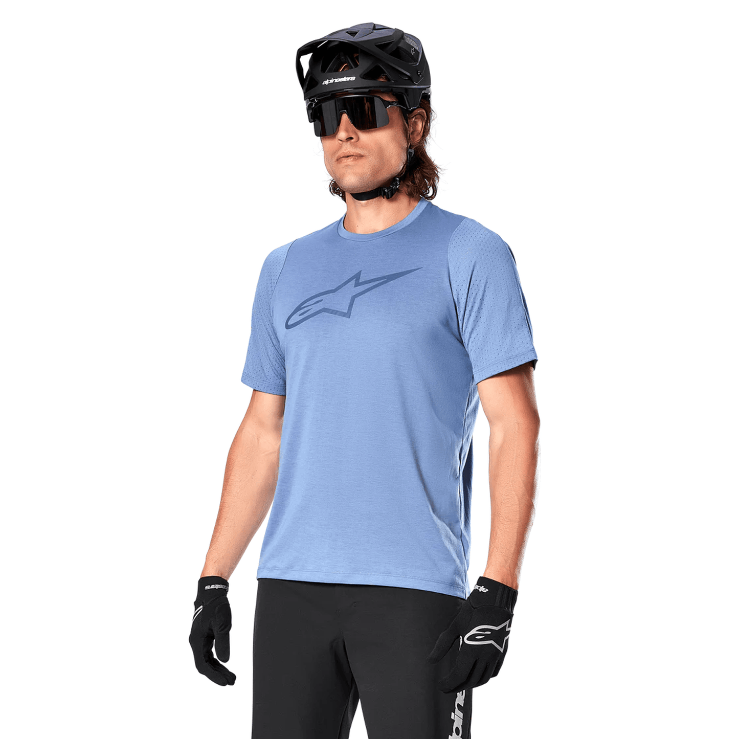 Maillot ALPINESTARS A-DURA ASTAR Manches Courtes Bleu
