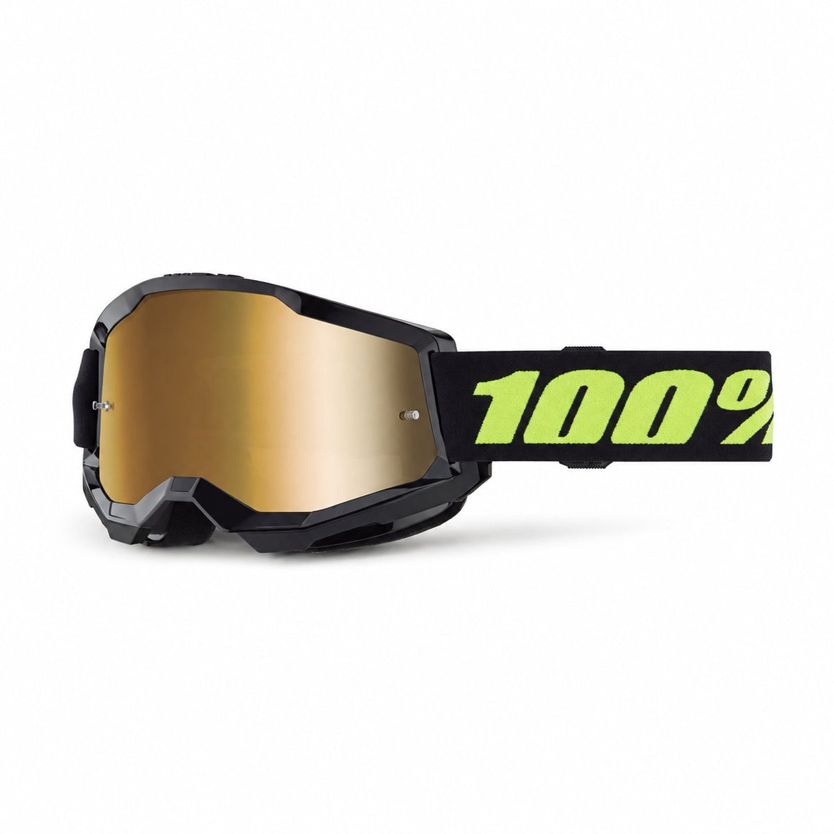 Masque 100% STRATA 2 SOLAR ECLIPSE Noir Mirror Gold