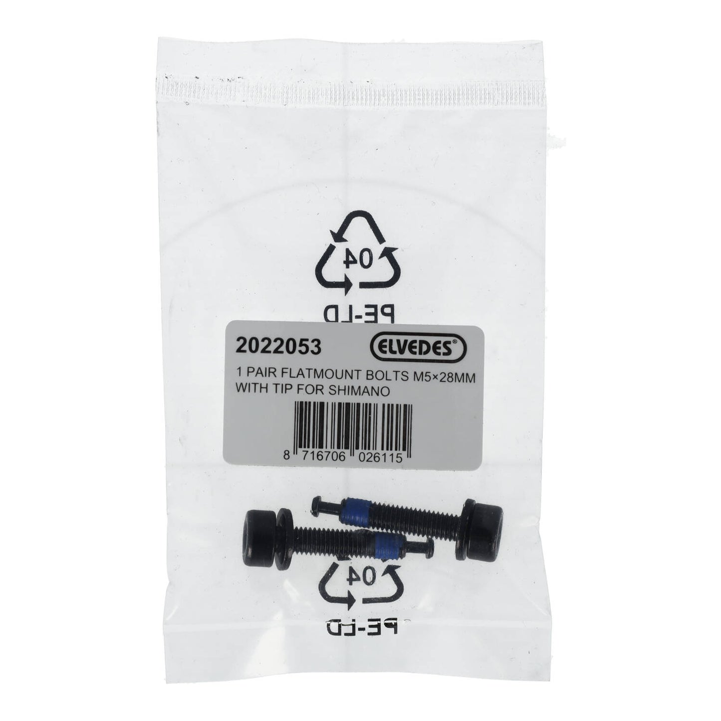 Vis de Fixation Etrier Arrière ELVEDES FM Shimano M5x28 Type C