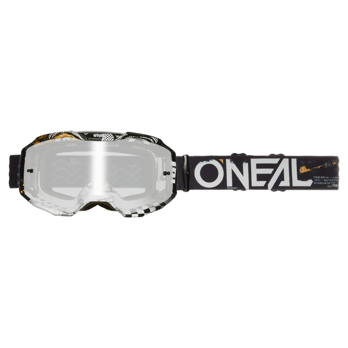 Masque O'NEAL B-10 ATTACK Noir/Blanc Écran Silver Mirror