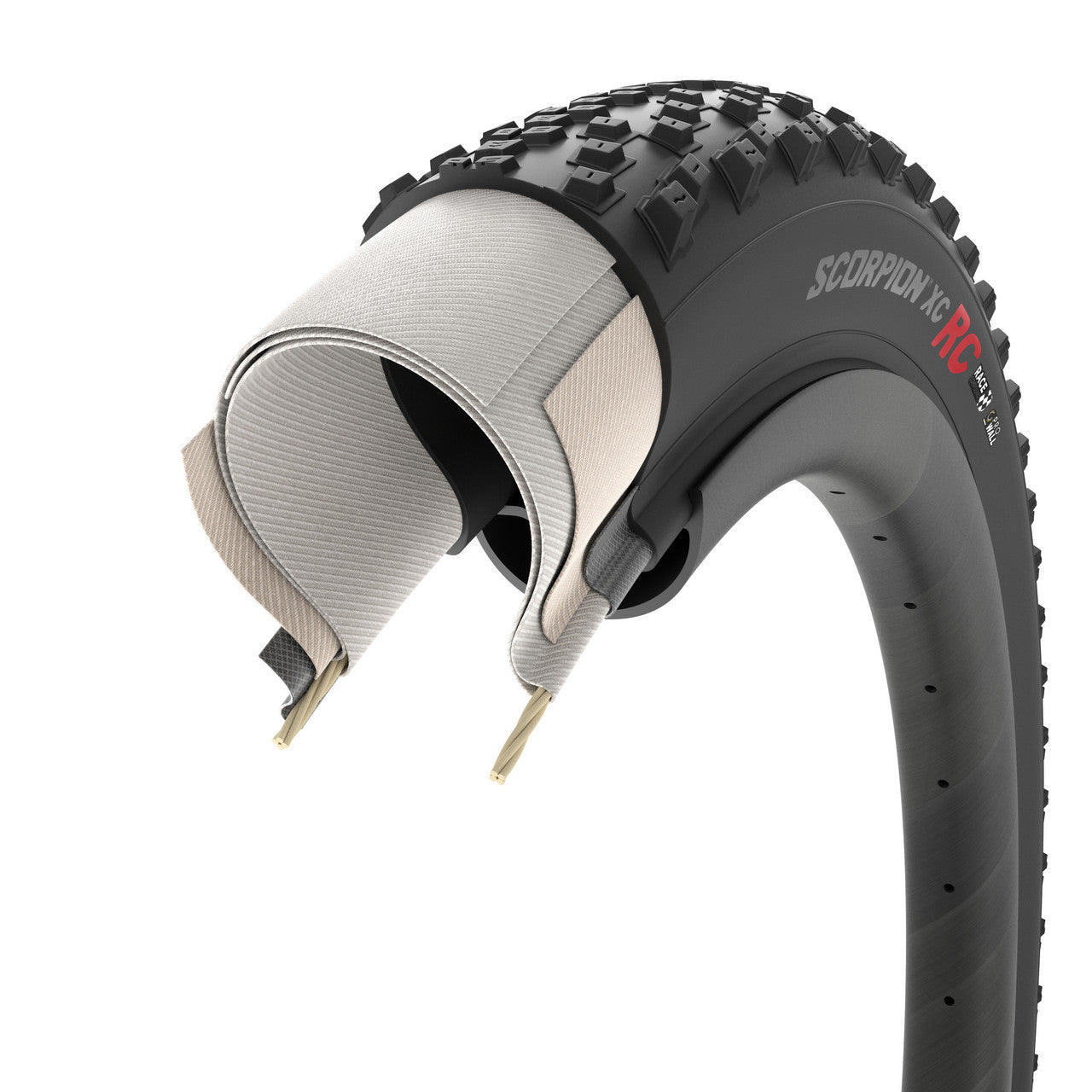 Pneu PIRELLI SCORPION RACE XC RC ProWall 29x2.40 Tubeless Ready Souple Noir/Beige Retro