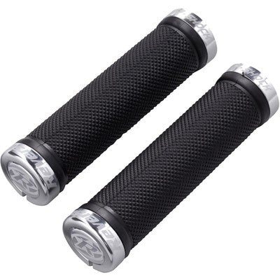 Grips REVERSE COMPONENTS R-SHOCK Lock-On Noir/Argent