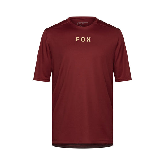 Maillot FOX RANGER WORDMARK Manches Courtes Bordeaux 2025