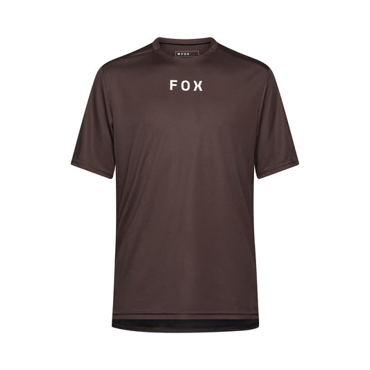 Maillot FOX RANGER WORDMARK Manches Courtes Marron 2025