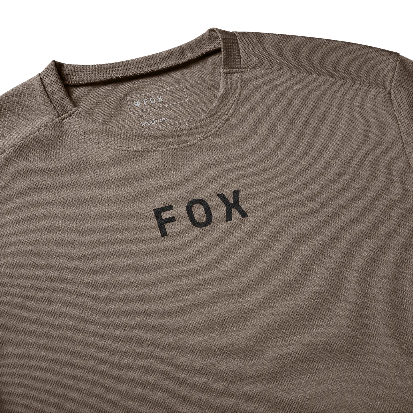Maillot FOX RANGER WORDMARK Manches Courtes Brun Nutmeg