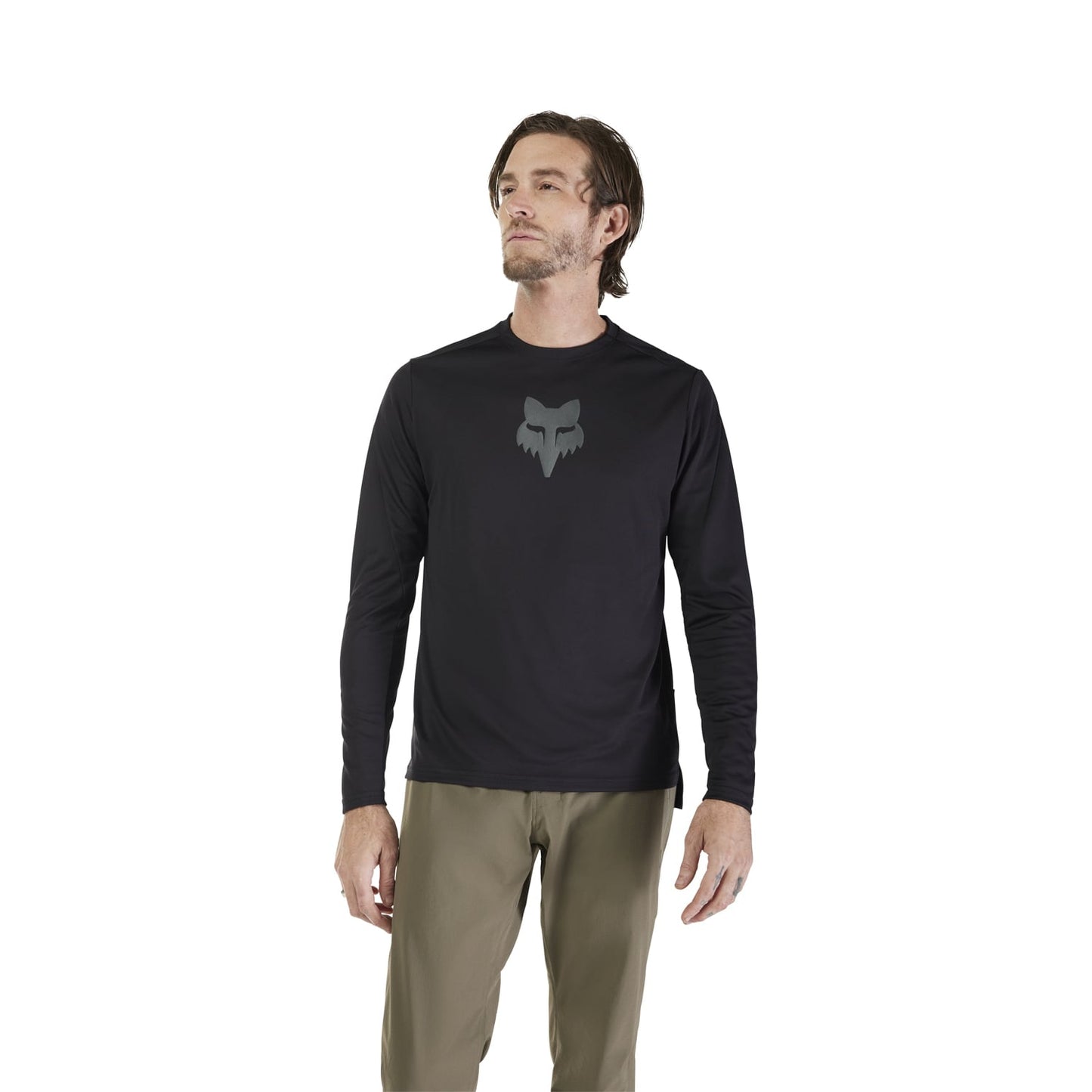 Maillot FOX RANGER HEAD Manches Longues Noir 2025