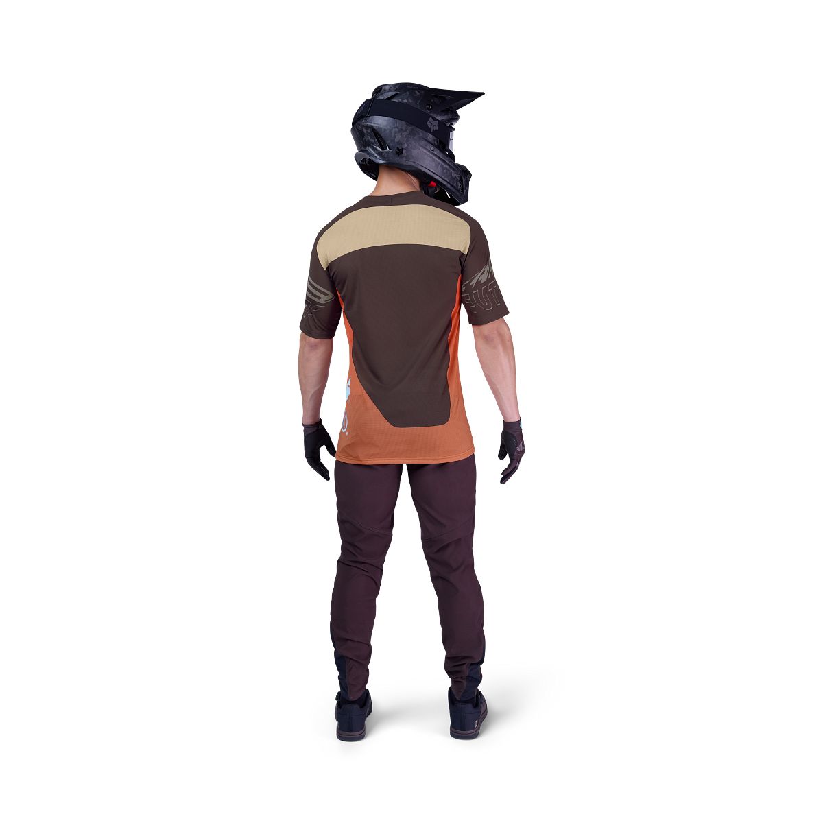 Maillot FOX FLEXAIR ELEVATED Manches Courtes Marron/Orange