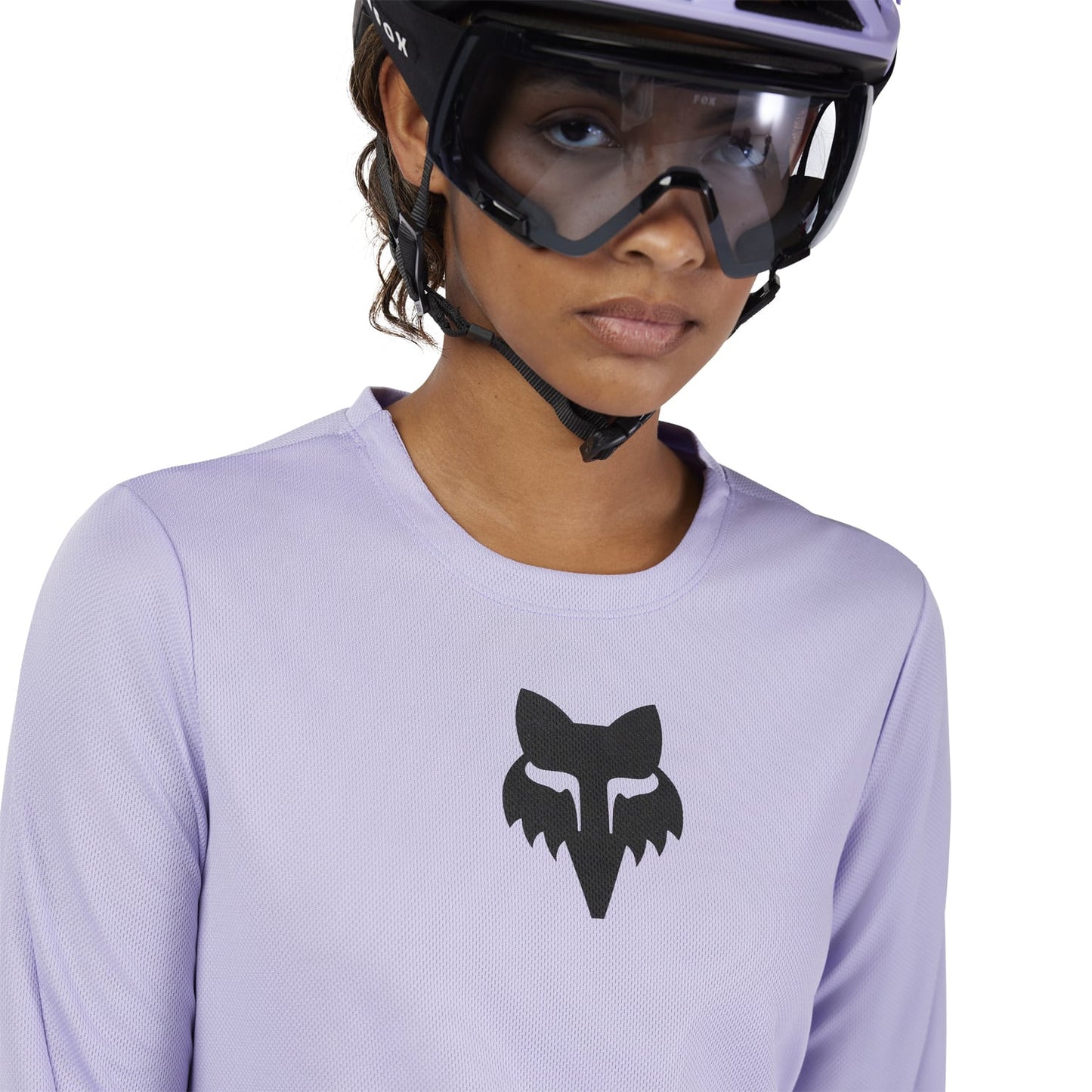 Maillot FOX RANGER HEAD Femme Manches Longues Lilas 2025