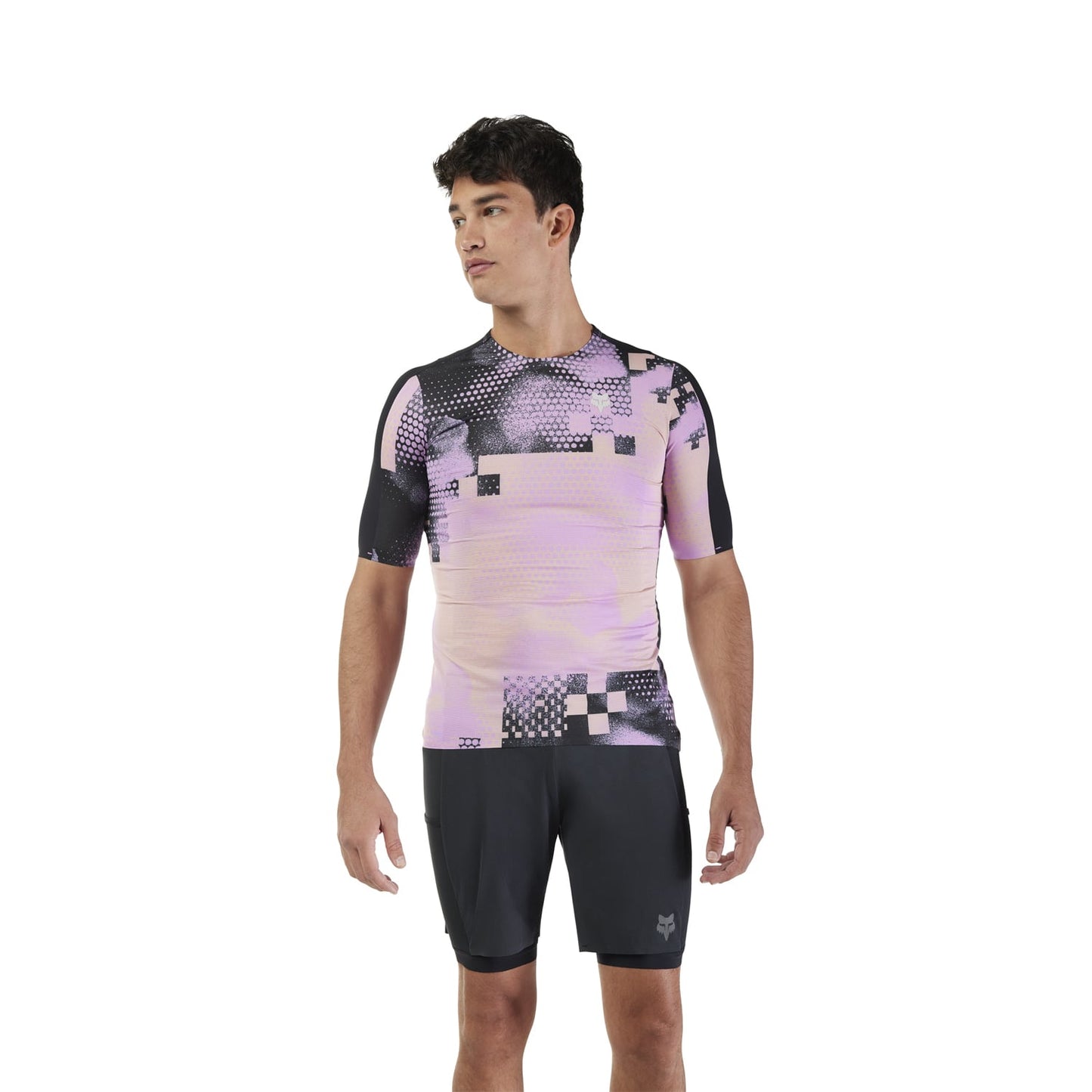 Maillot FOX FLEXAIR ASCENT PULSE Manches Courtes Noir/Rose 2025