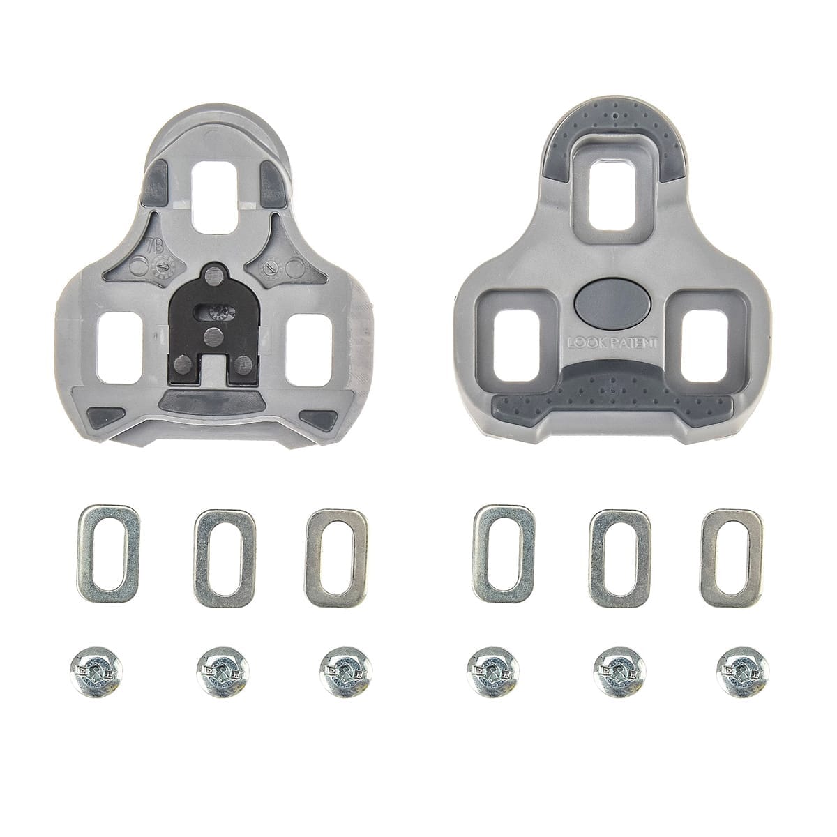 NHQZ Lot De 2 Cales Pédales Vélo 3 Trous – Angle 4,5° Gris – Compatible Speedplay, Compatible Look/Kéo Non