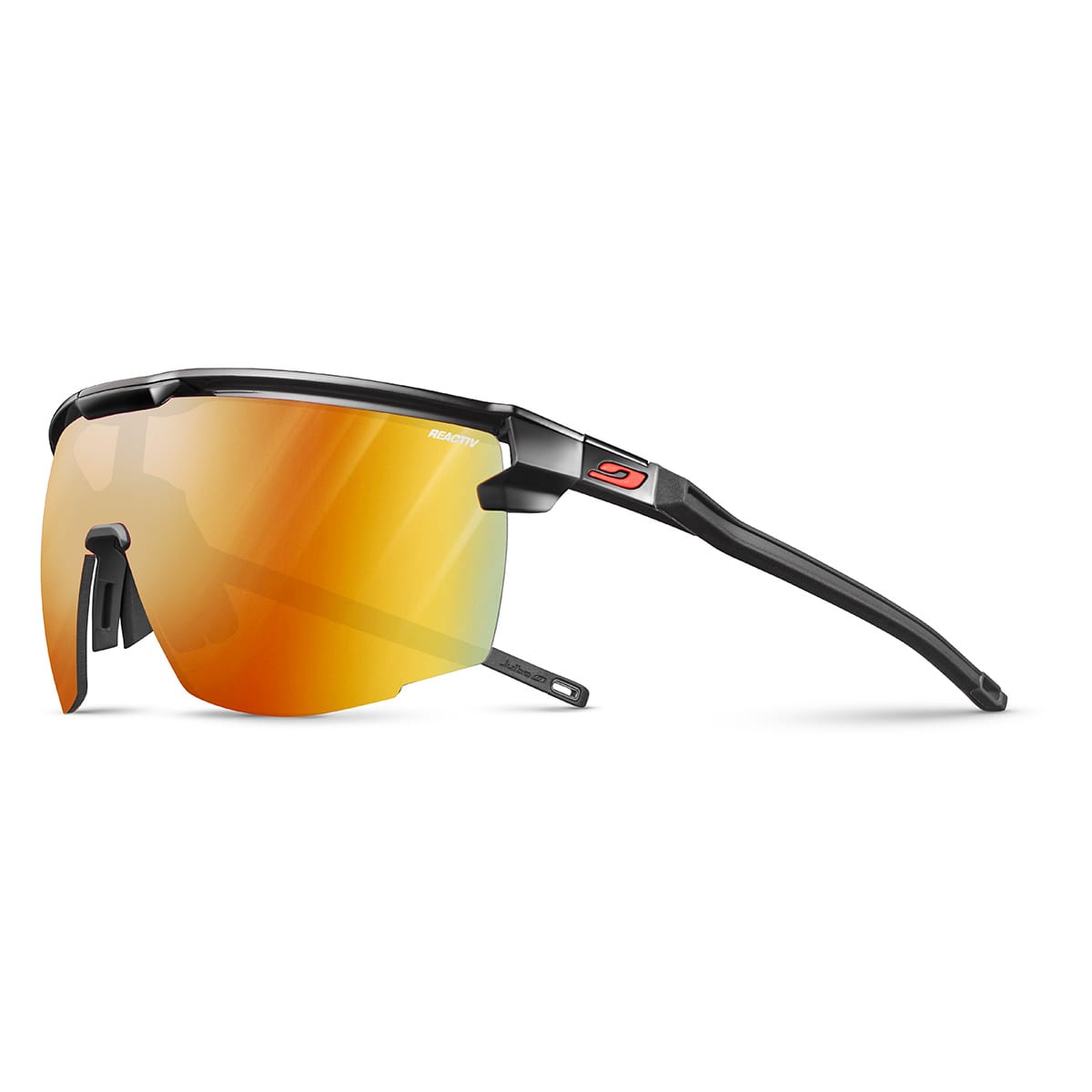 Lunettes JULBO ULTIMATE Noir/Rouge Reactiv Light Amplifer Photochromique