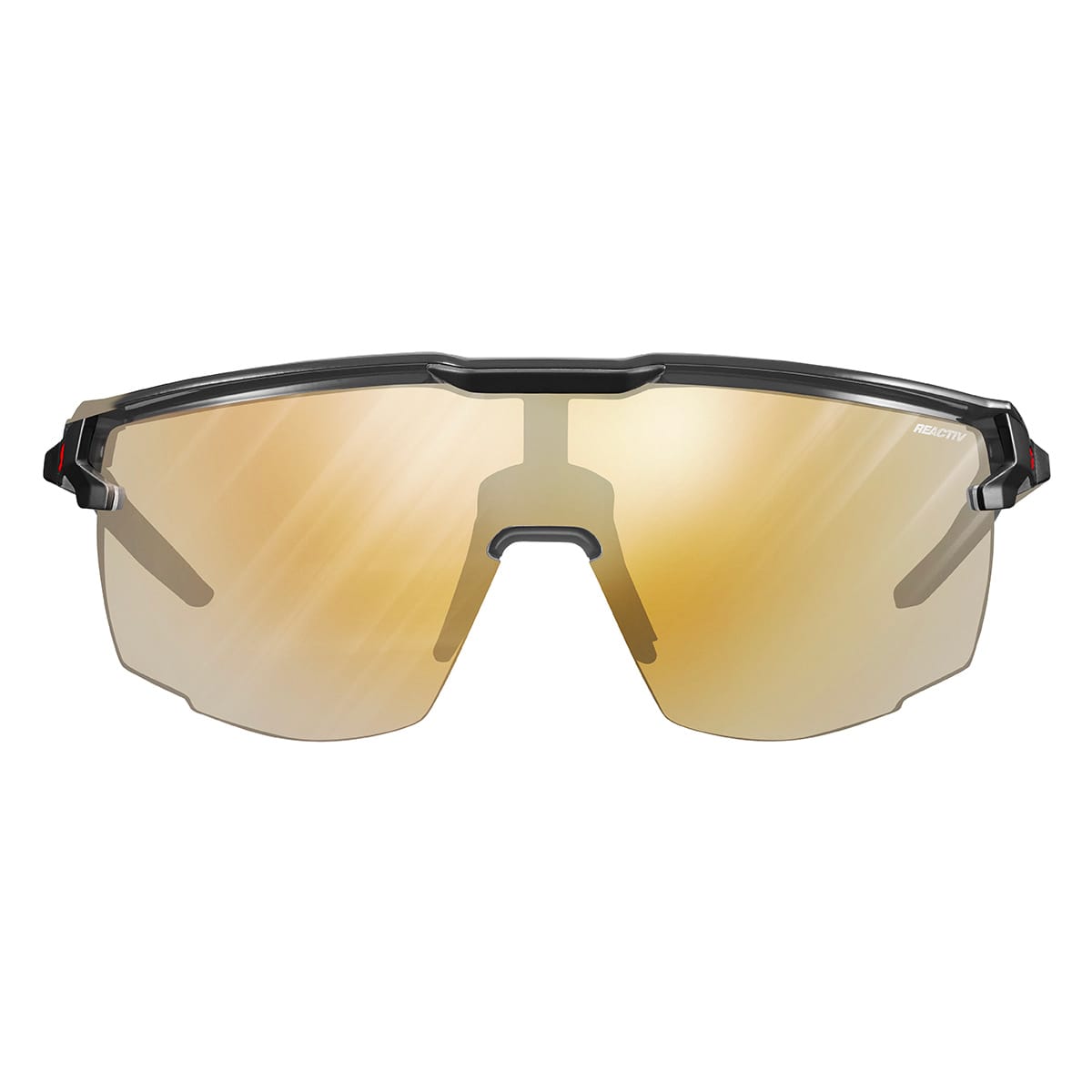 Lunettes JULBO ULTIMATE Noir/Rouge Reactiv Light Amplifer Photochromique