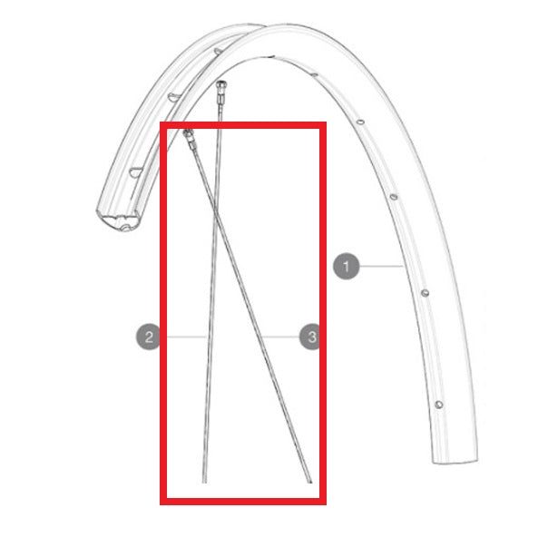 Kit 12 Rayons Ar MAVIC CROSSONE/CROSSRIDE FTSX/XA 29" / AKSIUM DISC 9 & DISC ALLROAD 294mm