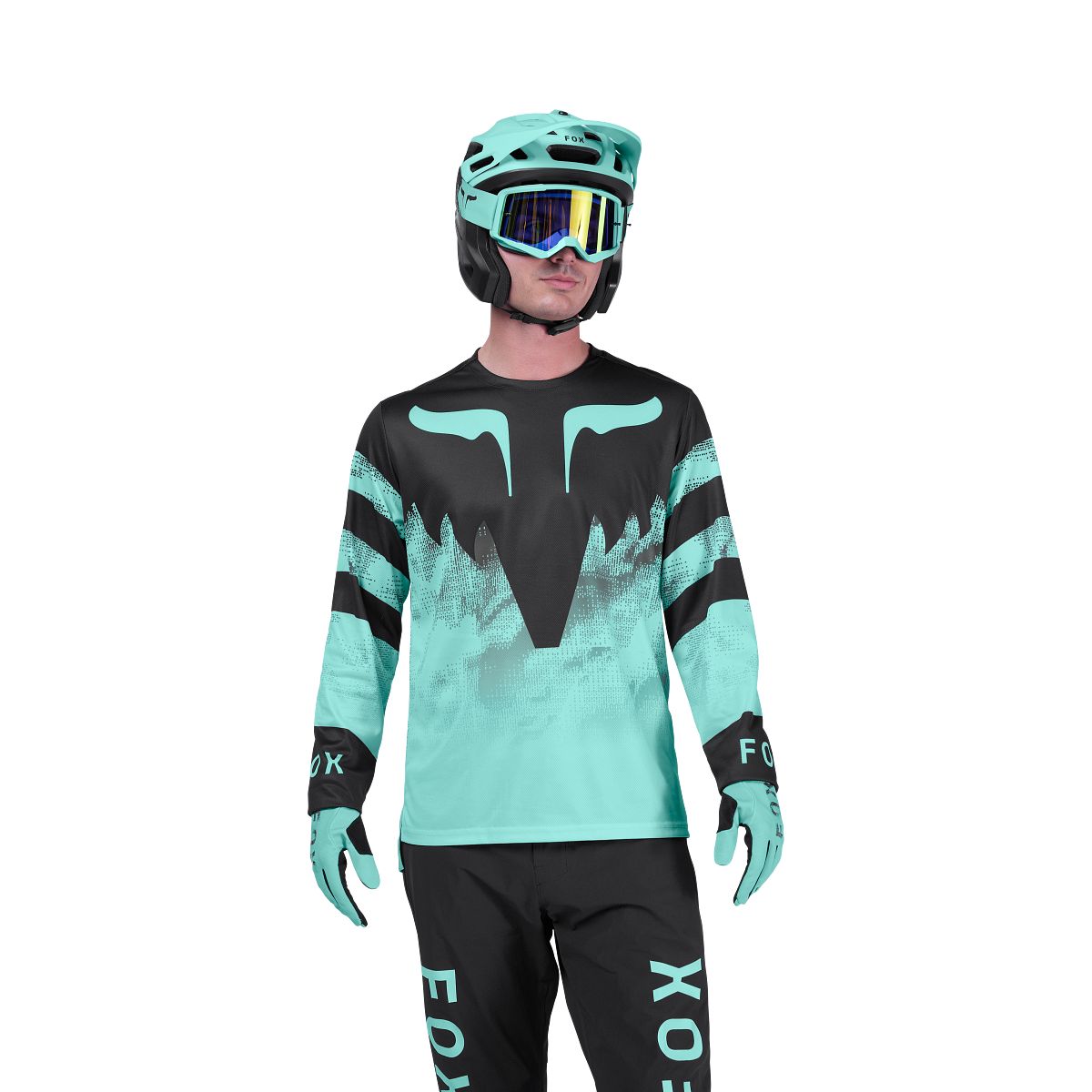 Maillot FOX RANGER KAIROS Manches Longues Noir/Bleu