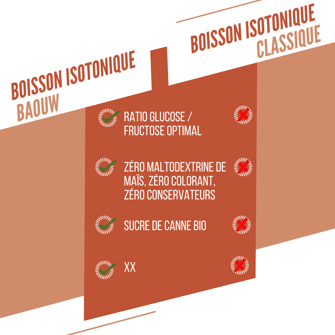 Boisson Énergétique BAOUW ISOTONIC (585g) Pêche Romarin