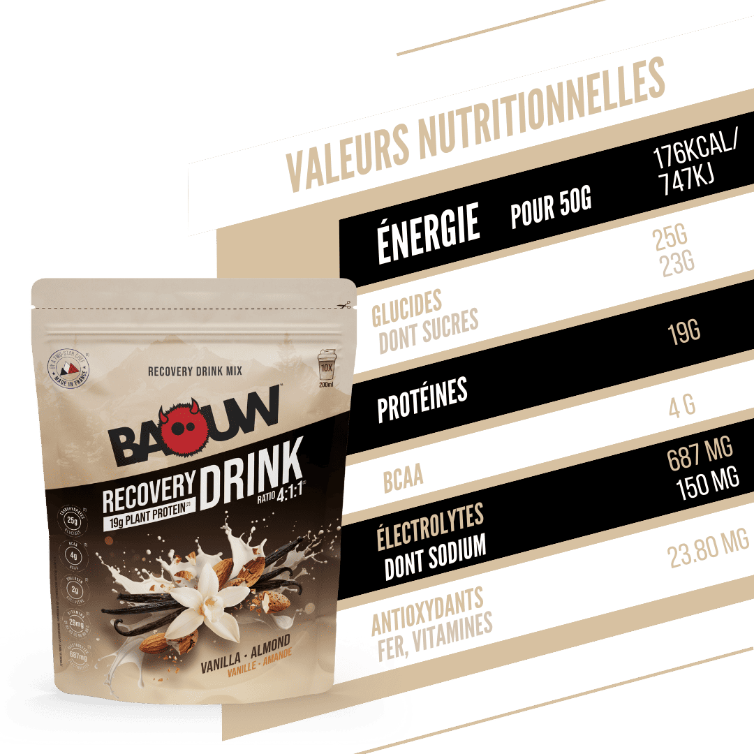 Boisson de Récupération BAOUW RECOVERY (500g) Vanille Amande