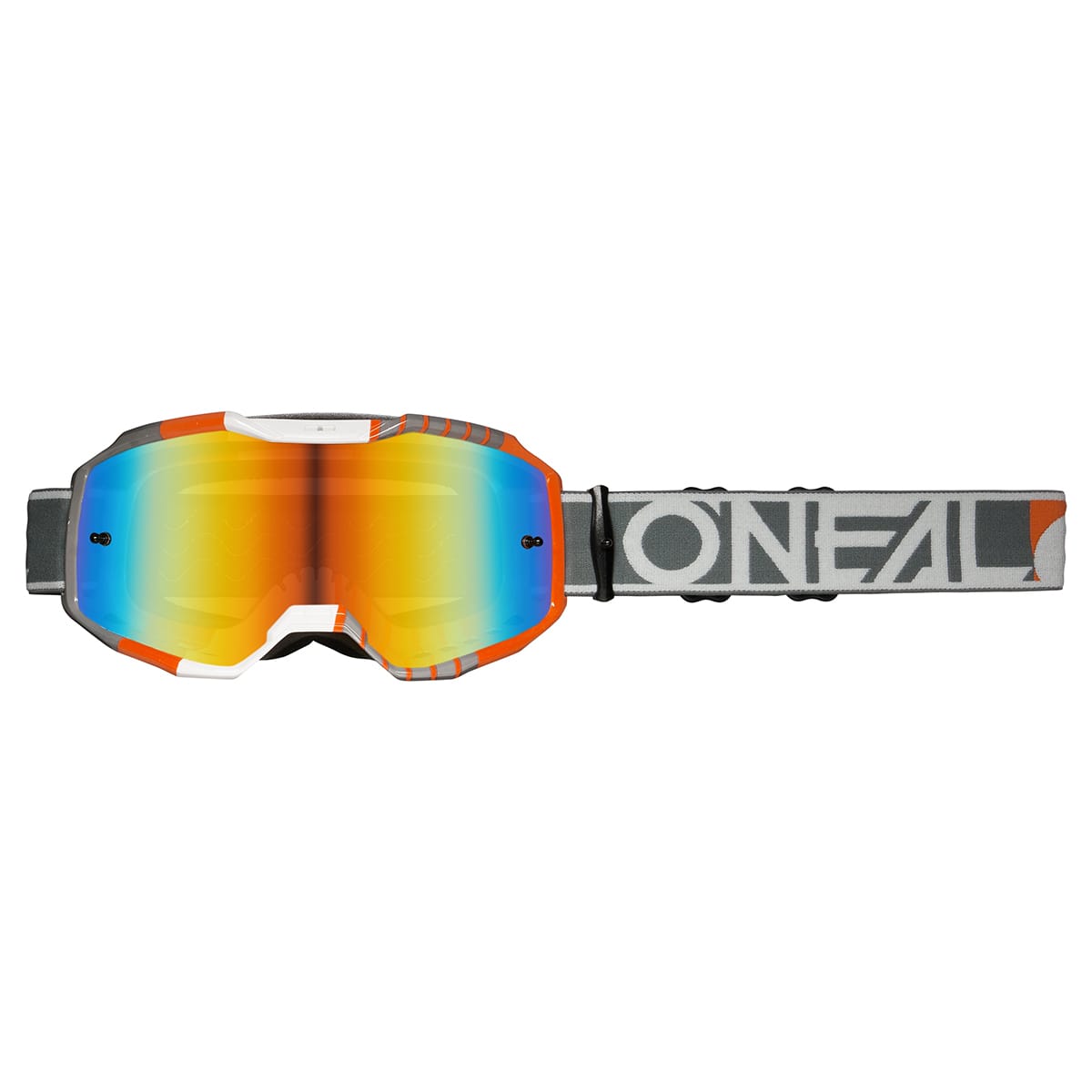 Masque O'NEAL B-10 DUPLEX Blanc/Noir/Orange - Rouge radium