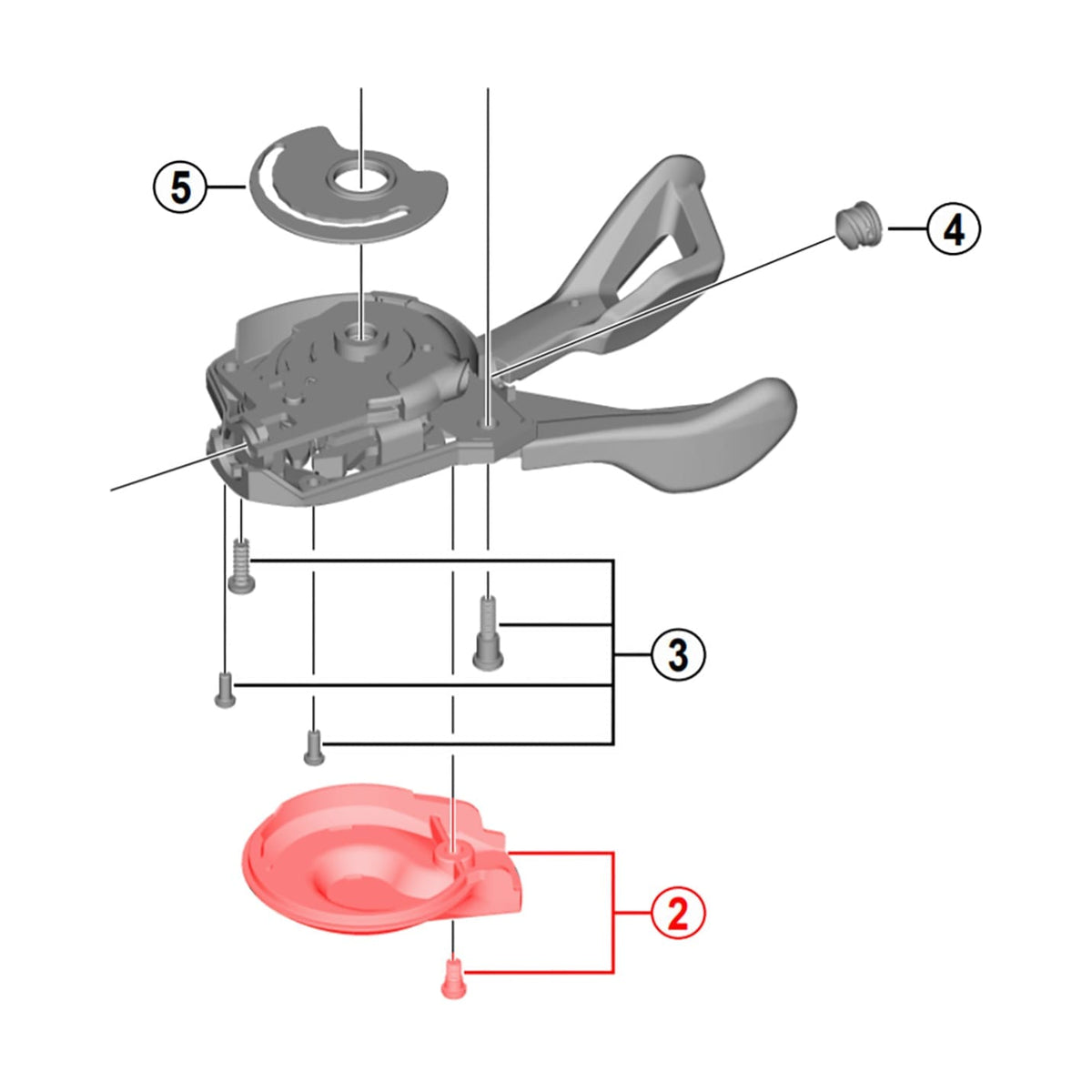 Couvercle Inférieur de Commande de Vitesse SHIMANO SLX SL-M7000-11 Droit #Y06M98020